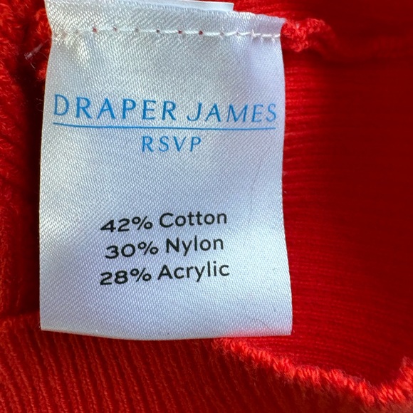 Draper James Red Puff Cardigan Cropped Knit Button Front Romantic Feminine SZ S - Picture 7 of 7